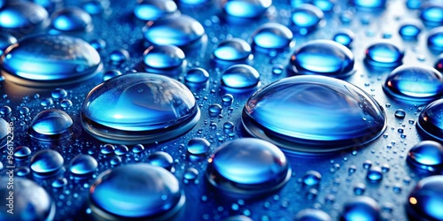 Blue Water Droplets Macro Photography, Macro Photography, Water Droplets, Abstract Photography