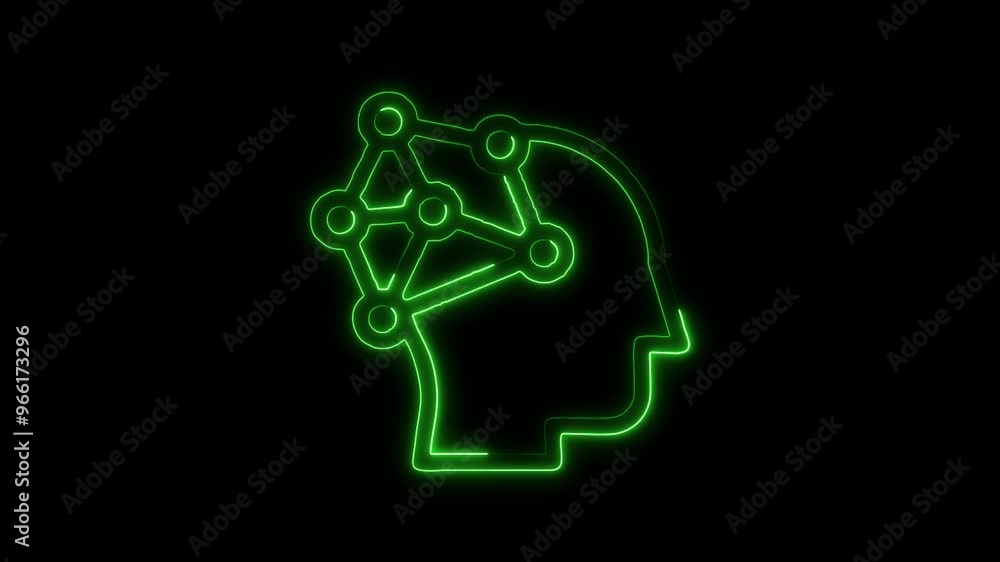 Glowing neon line Technology animated icon isolated on black background. HD Video motion graphic animation Glowing neon line Technology animated icon isolated on black background. HD Video motion graphic animation