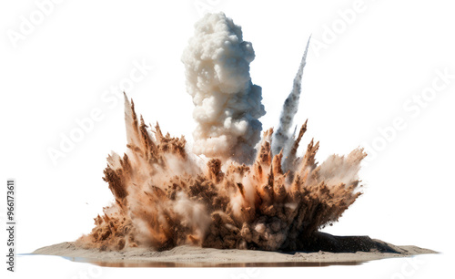 PNG  Explosion outdoors water white background. photo