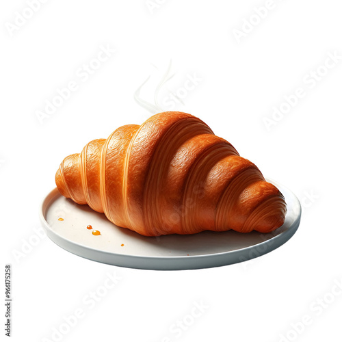 croissant isolated on white background