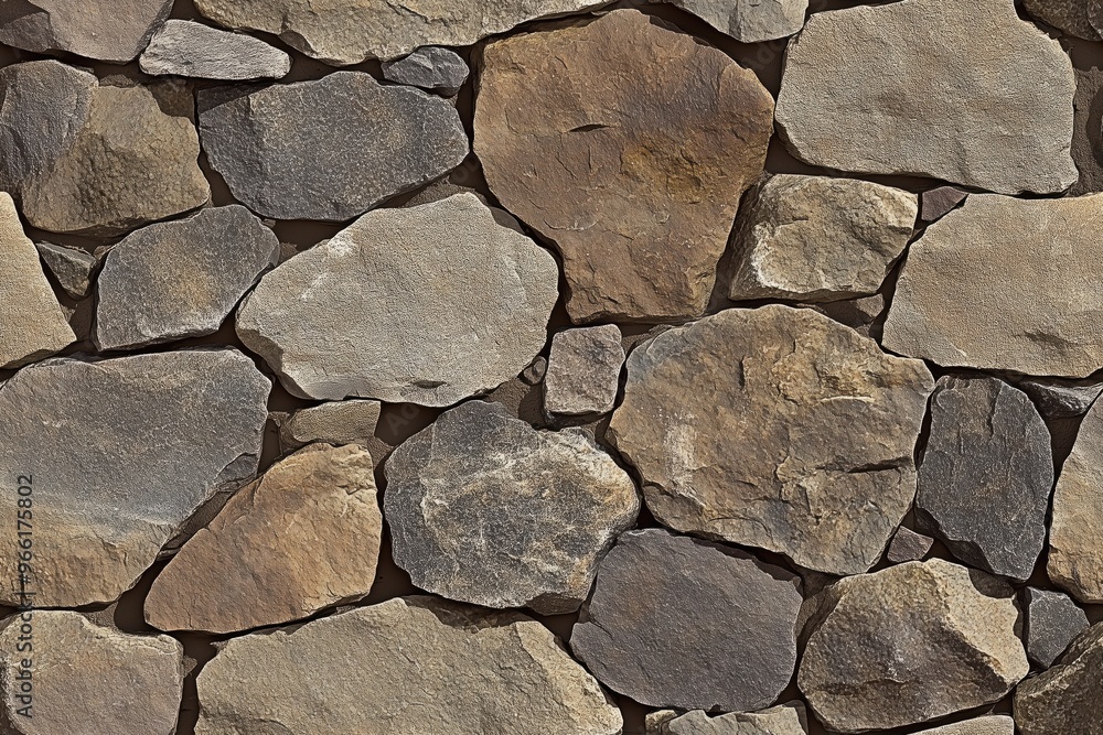 A textured wall made of various sizes and shapes of natural stones in earthy tones, showcasing a rustic and organic appearance. A textured wall made of various sizes and shapes of natural stones in earthy tones, showcasing a rustic and organic appearance.
