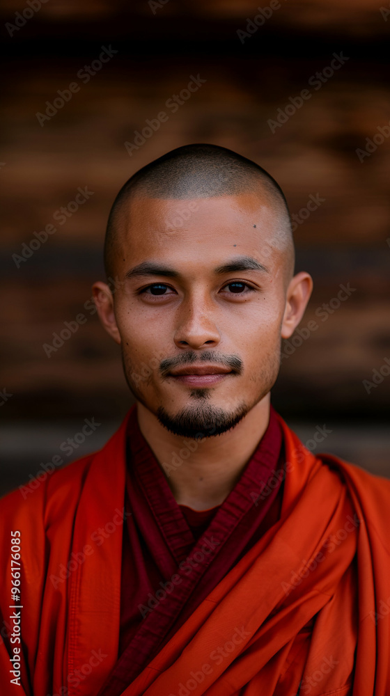 Portrait Handsome Years Old Buddhist Monk Portrait Handsome Years Old Buddhist Monk