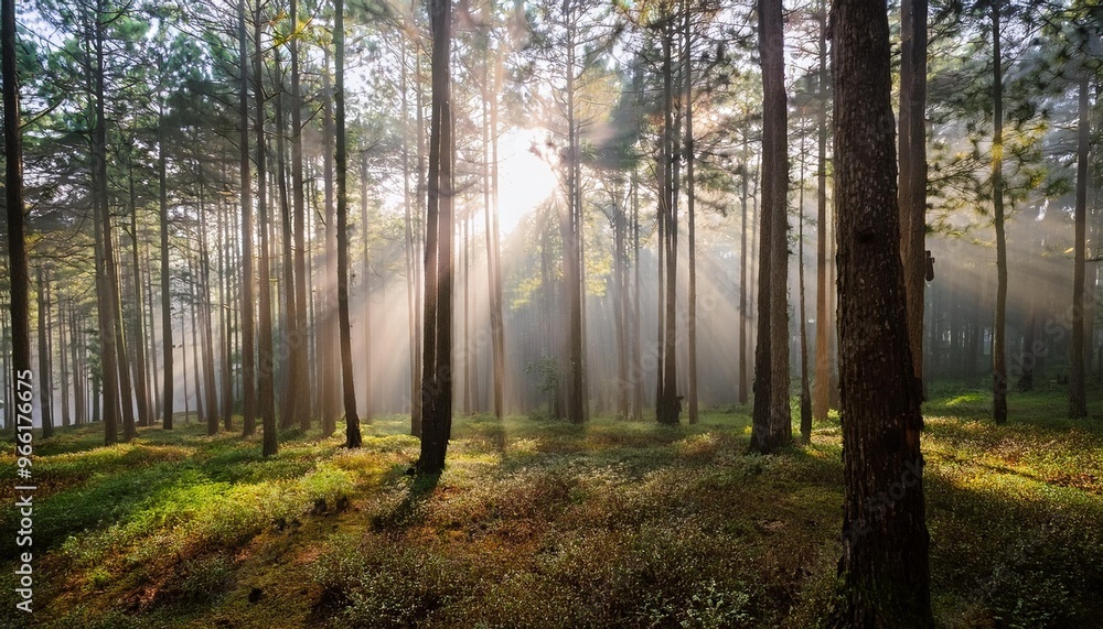 Obraz premium morning in the woods