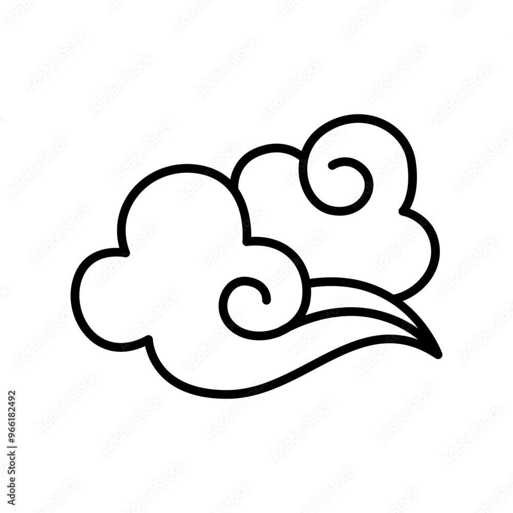 Cloud icon chinese style Cloud icon chinese style