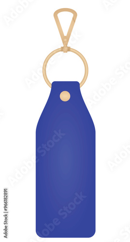 Square shape key chain. vector illustration