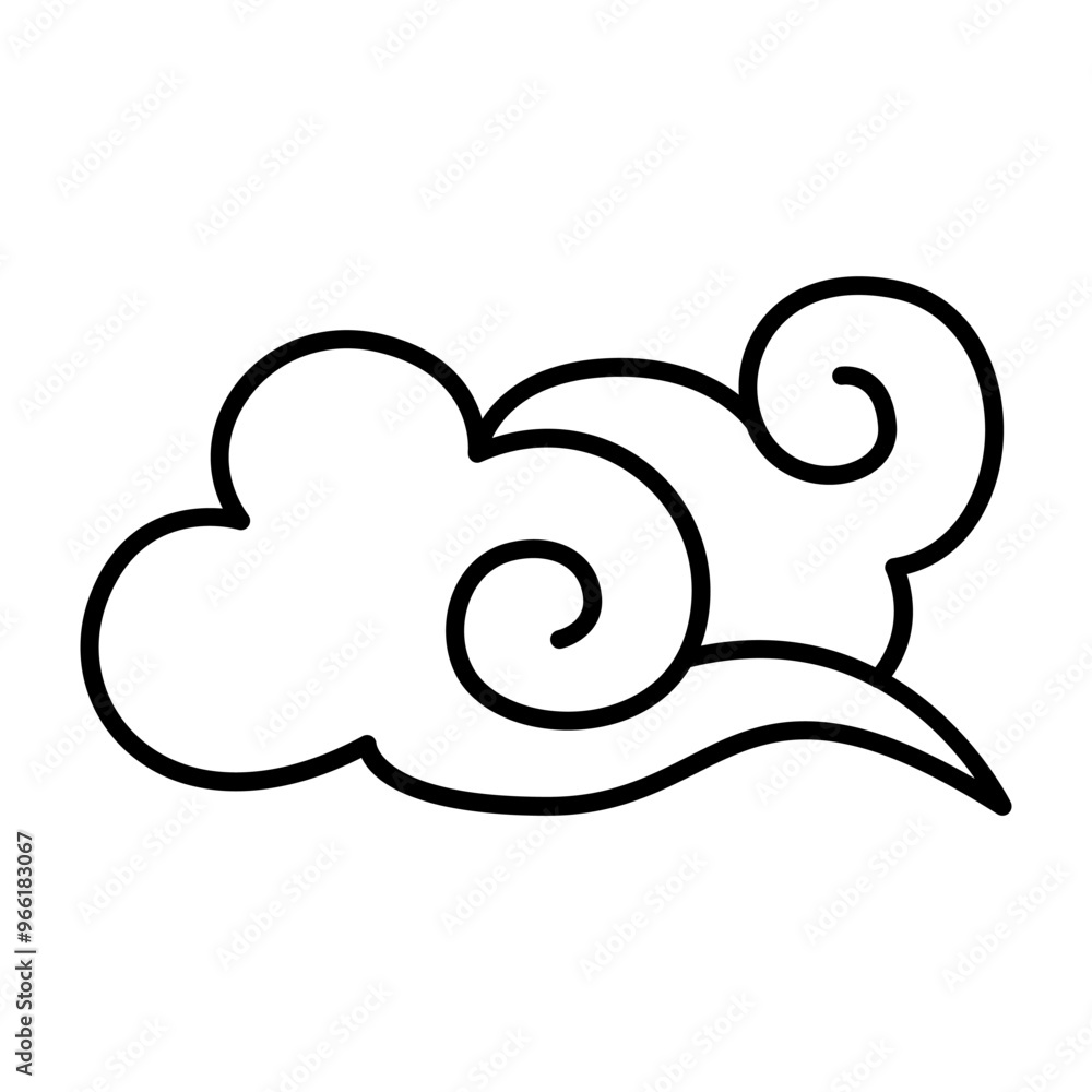 Cloud icon chinese style Cloud icon chinese style