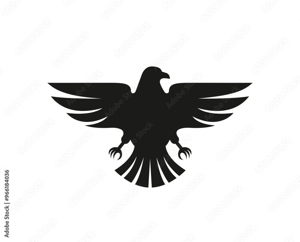 Obraz premium Flying eagle logo vector symbol design illustration