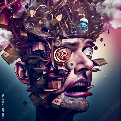 Abstract illustration of madness