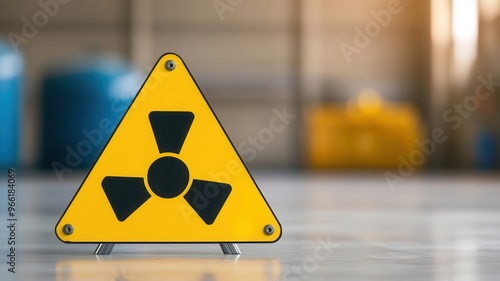 A cautionary sign at a nuclear facility