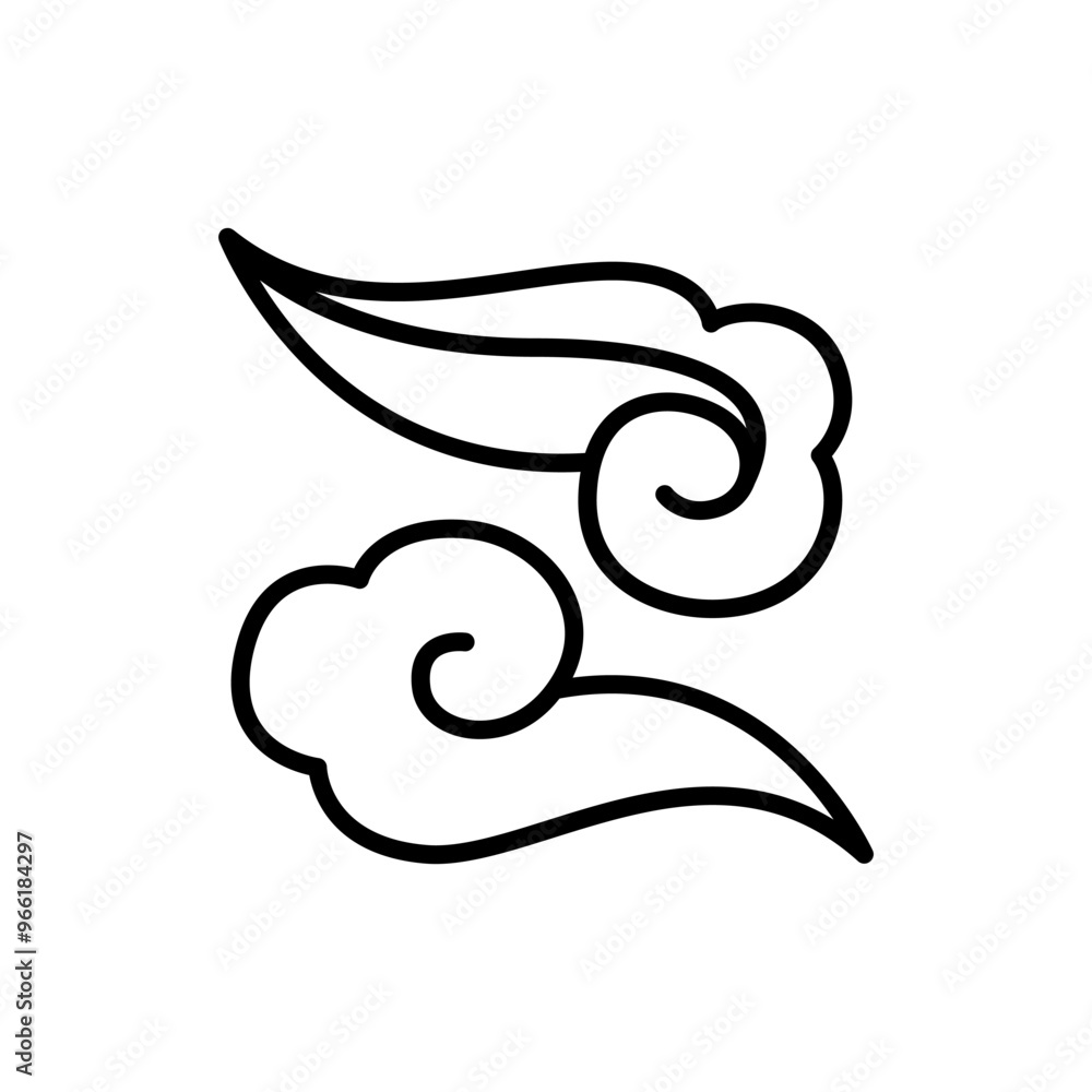 Obraz premium Cloud icon chinese style