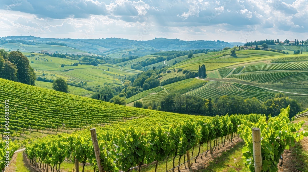 Fototapeta premium Vineyard Landscape in Tuscany