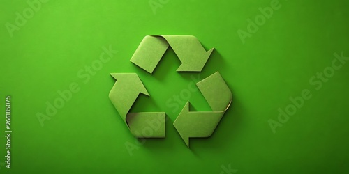 Green Paper Recycle Symbol, Paper, Recycling, Environment