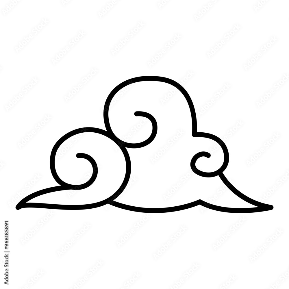 Cloud icon chinese style Cloud icon chinese style