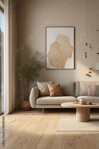 Modern interior living space 