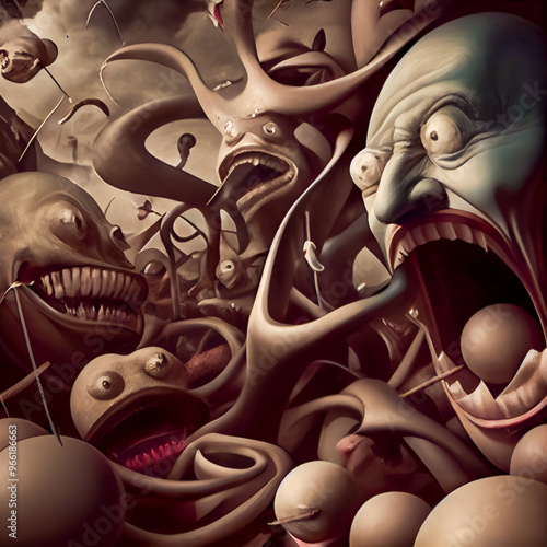 Abstract illustration of madness