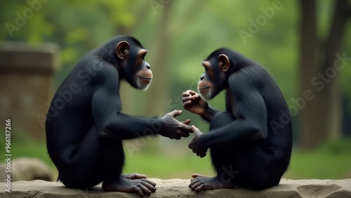 Playful Chimpanzees in Nature