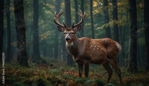 Majestic Deer in Serene Forest