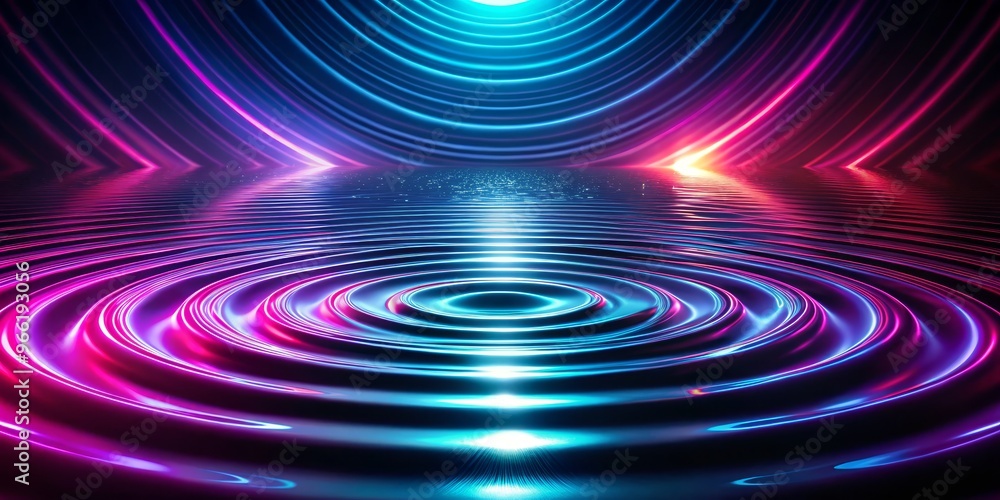 Neon Ripples Blue and Purple Abstract Light Reflecting on Water, 3D Render, Abstract, Water Reflection, Digital Art Neon Ripples Blue and Purple Abstract Light Reflecting on Water, 3D Render, Abstract, Water Reflection, Digital Art