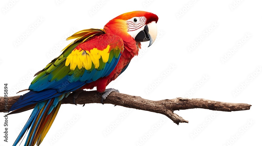 Colorful parrot on the branch Colorful parrot on the branch