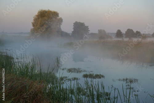 amazing mist over the river