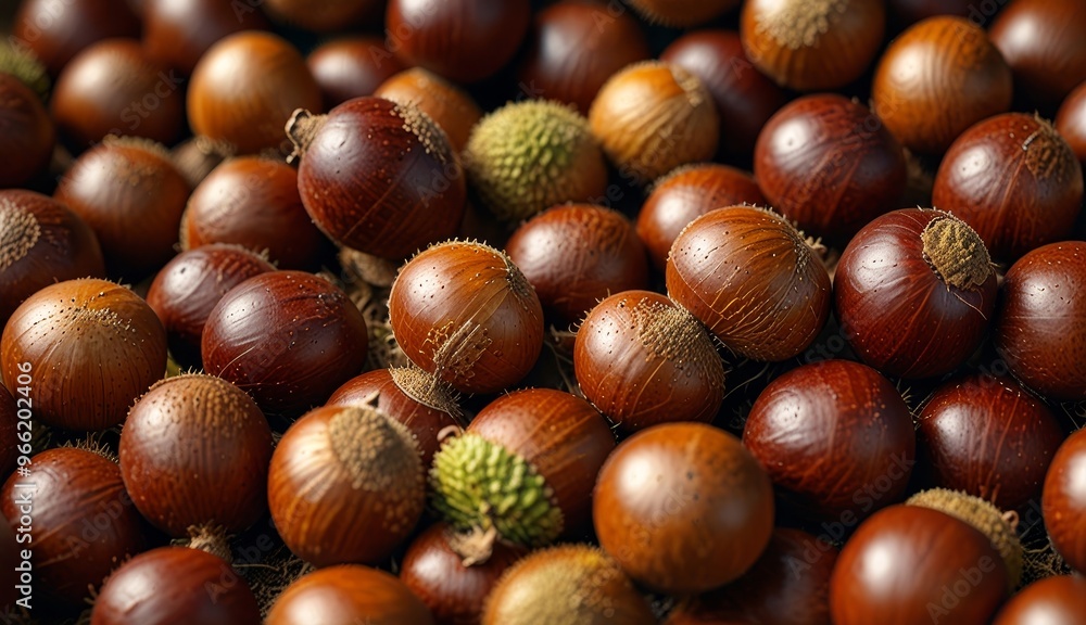 Obraz premium Nature's Bounty of Chestnuts