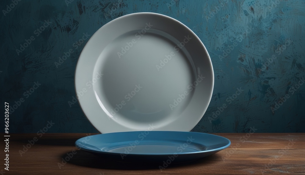 Minimalist Plate Design on Wood Minimalist Plate Design on Wood