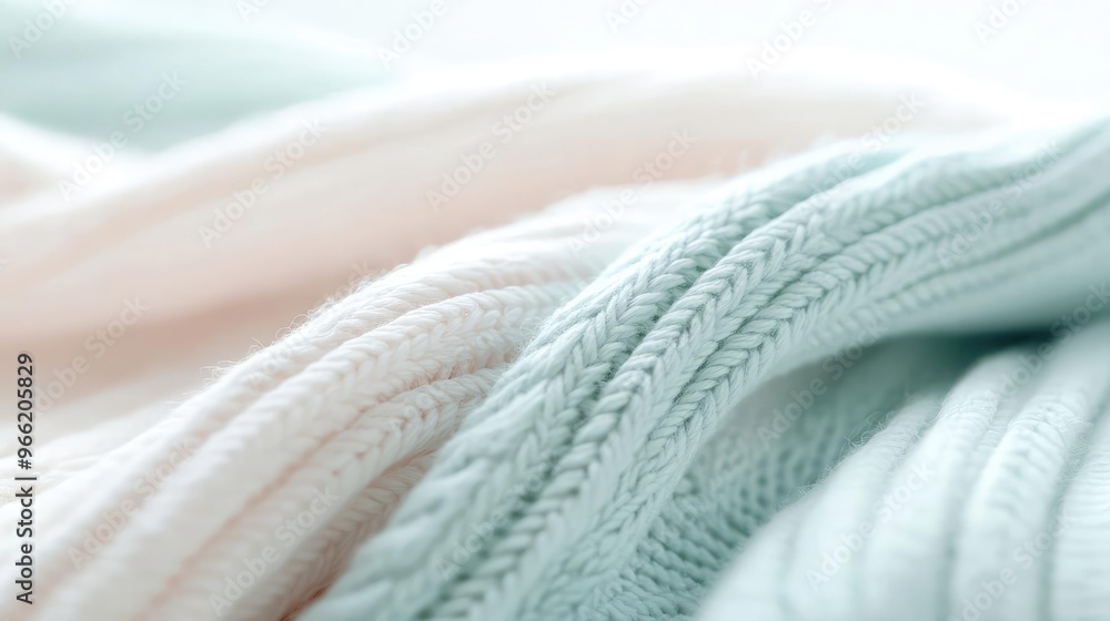 Soft, textured fabric showcasing delicate pastel colors, perfect for cozy home decor and fashion designs. Soft, textured fabric showcasing delicate pastel colors, perfect for cozy home decor and fashion designs.