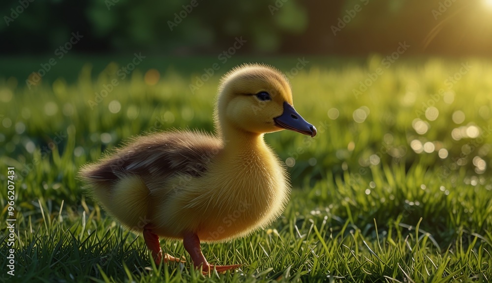 Adorable Duckling in Sunlight Adorable Duckling in Sunlight