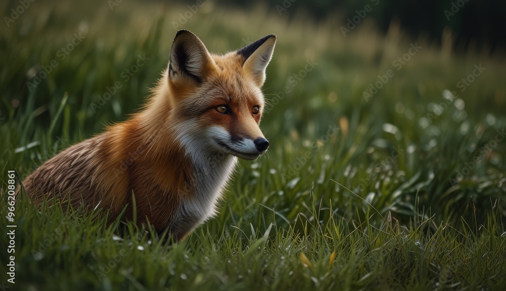 Obraz premium Majestic Fox in Nature's Embrace