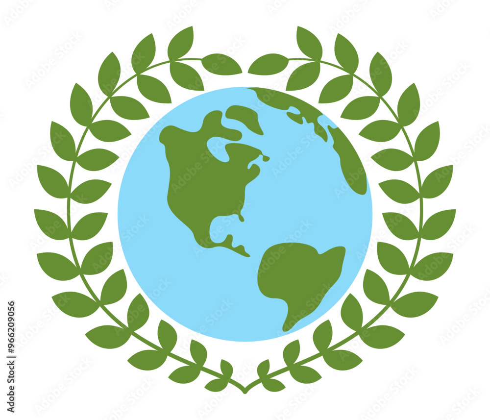 Vector eco concept art with Earth Vector eco concept art with Earth