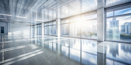 Empty Office Space with Sun...