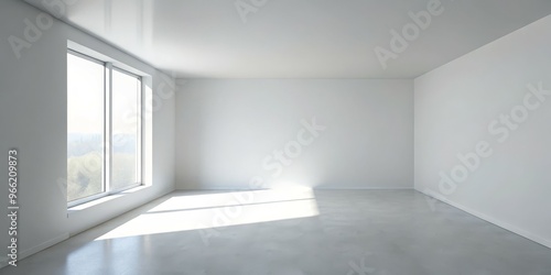 Empty Room with Window Ligh...