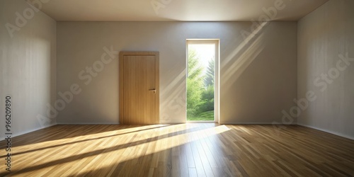 Empty Room with Wooden Floo...