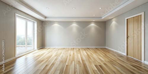 Empty Room with Wooden Floo...