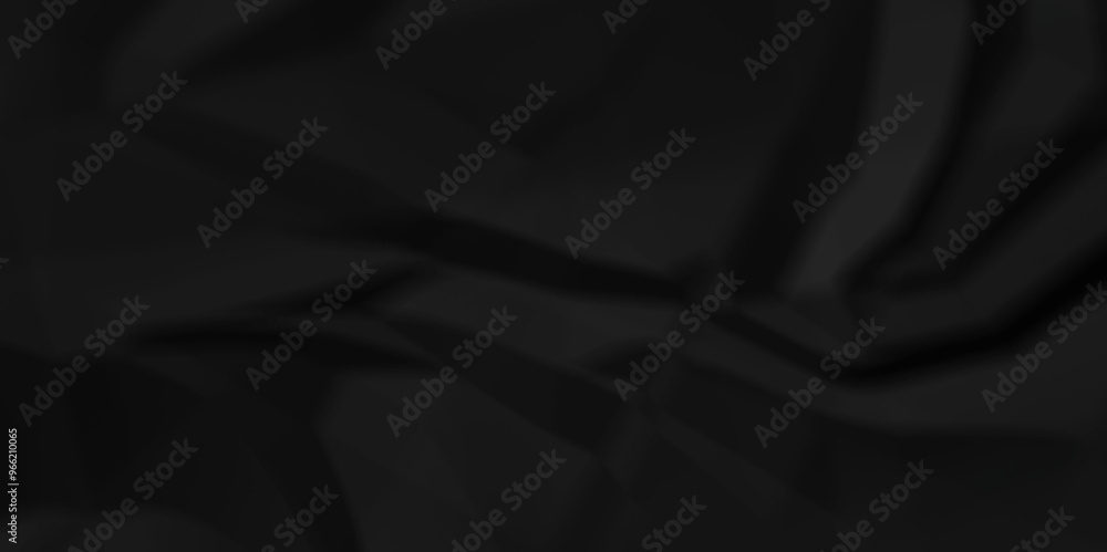 Crumpled texture of dark black wrinkle chaotic paper. old crumple black paper sheet abstract shape background space for text.
Crumpled texture of dark black wrinkle chaotic paper. old crumple black paper sheet abstract shape background space for text.