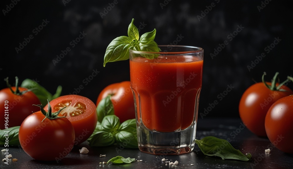 Fresh Tomato Basil Beverage Delight Fresh Tomato Basil Beverage Delight