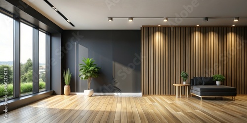 Minimalist Living Room with...