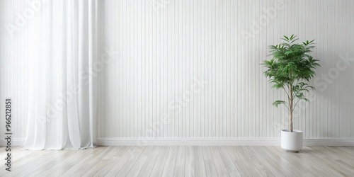 Minimalist White Room with ...