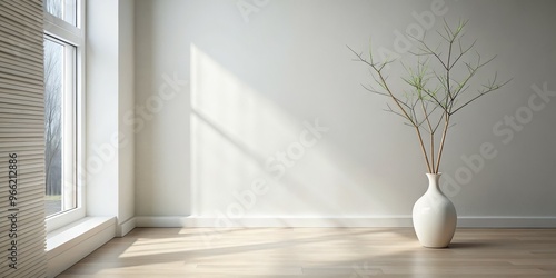 Minimalist White Vase with ...