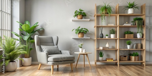 Modern Living Room with Pla...