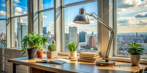 Modern Office Desk with Cit...