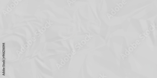 Empty white abstract crumple rough page blank canvas wrinkle paper texture.