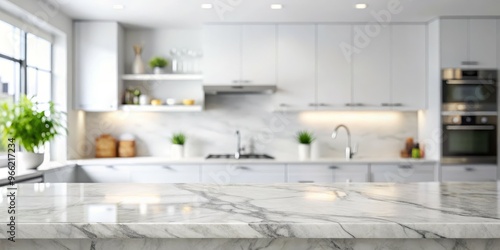 White Marble Kitchen Counte...