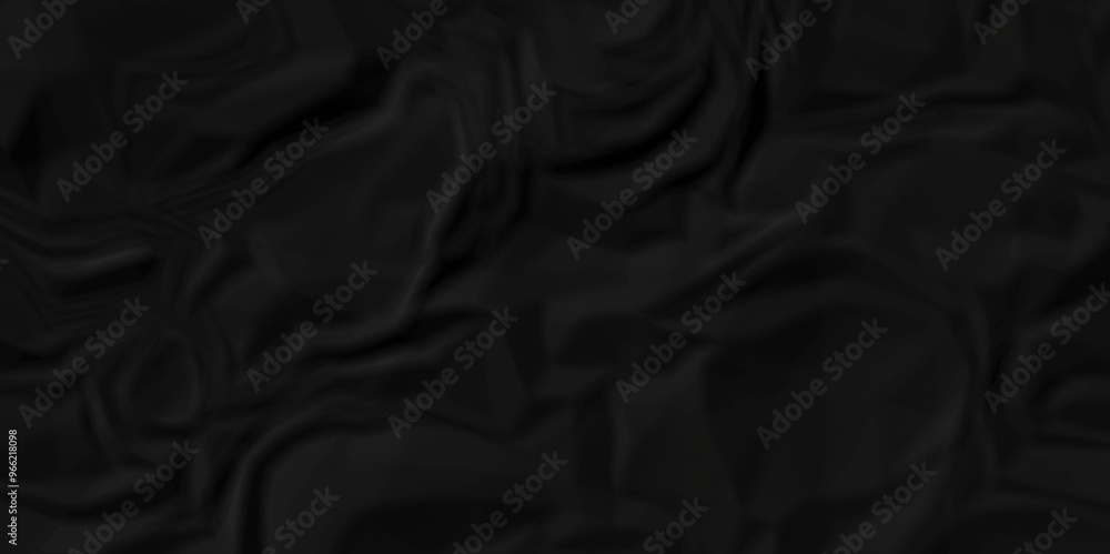 Crumpled texture of dark black wrinkle chaotic paper. old crumple black paper sheet abstract shape background space for text.
Crumpled texture of dark black wrinkle chaotic paper. old crumple black paper sheet abstract shape background space for text.