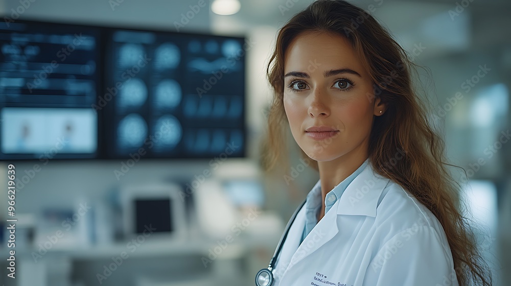 A general practitioner examining a patient's vital signs, with medical charts and digital health records in a bright, modern clinic A general practitioner examining a patient's vital signs, with medical charts and digital health records in a bright, modern clinic