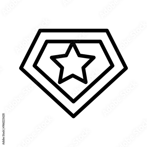 Superhero badge icon