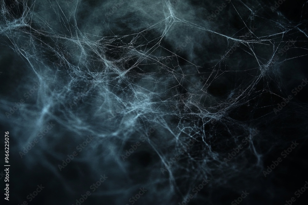 Cobweb texture for Halloween. Spider web with intricate patterns on a dark background Cobweb texture for Halloween. Spider web with intricate patterns on a dark background