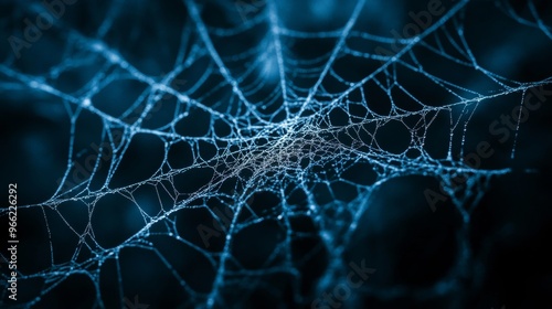 Cobweb texture for Halloween. Spider web with intricate patterns on a dark background
