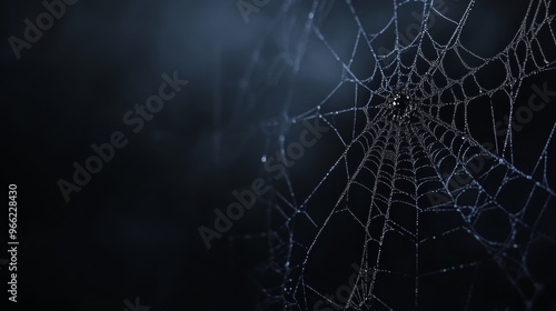 Cobweb texture for Halloween. Spider web with intricate patterns on a dark background