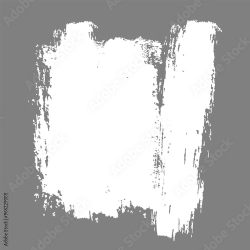 white ink paint brush stroke isolated on dark grey background